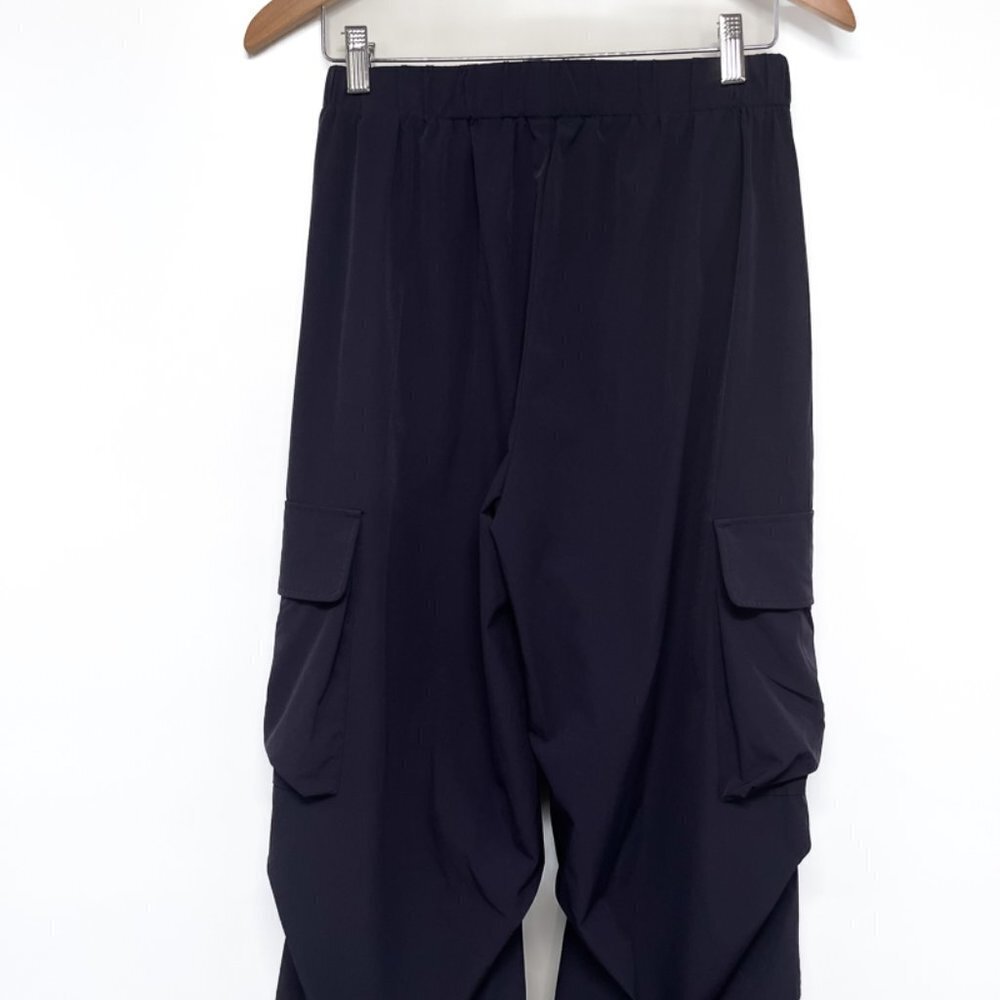 Oversized Nylon Cargo Pants Baggy Blue High Waisted Parachute Pants Joggers - Picture 6 of 8